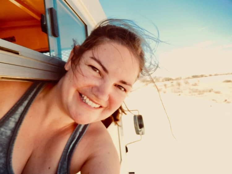 Astrid traveling in Namibia